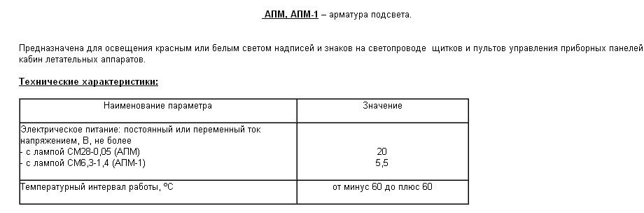 Вертолетные запчасти : лампа красного (белого) подсвета пульта малогаб.  АПМ(-1)